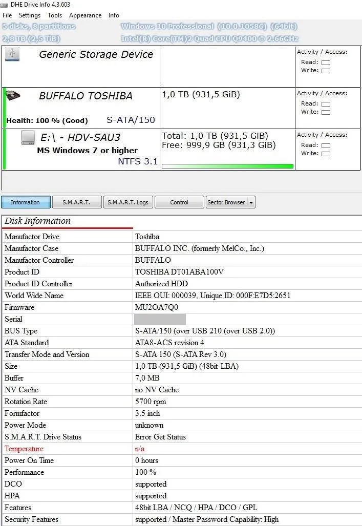 Buffalo DriveStation Media externe Festplatte 3TB USB 3.0