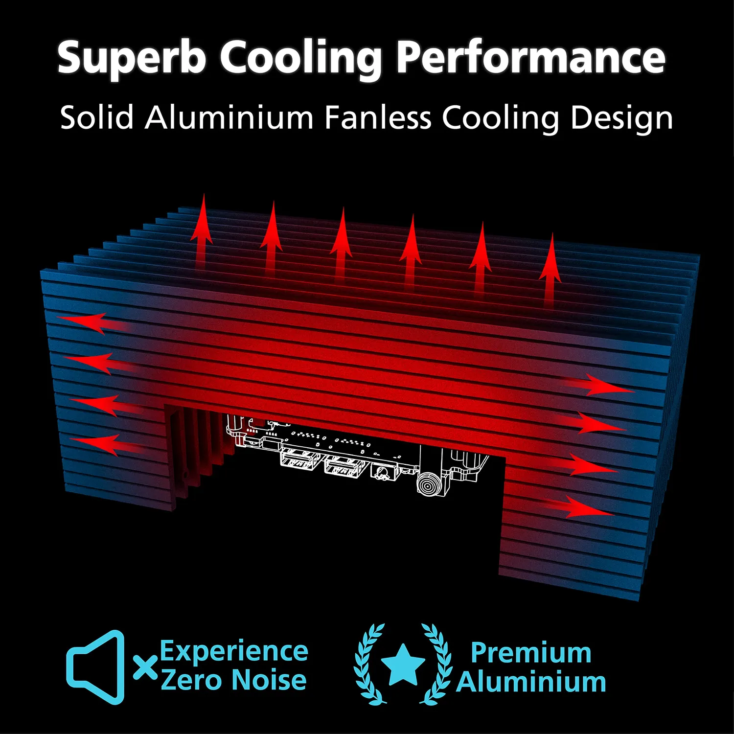 Akasa Turing A50 MKII Gehäuse lüfterlos für ASUS PN50 PN51