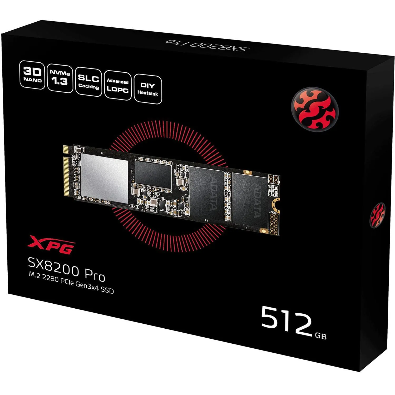 XPG SX8200 Pro 512GB M.2 SSD PCIe Gen3x4