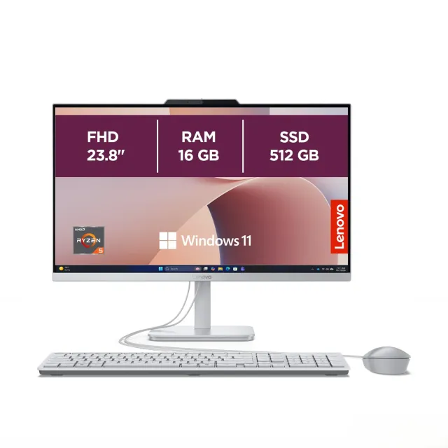 Lenovo IdeaCentre All-in-One 23,8" FHD Ryzen 5 16GB 512GB
