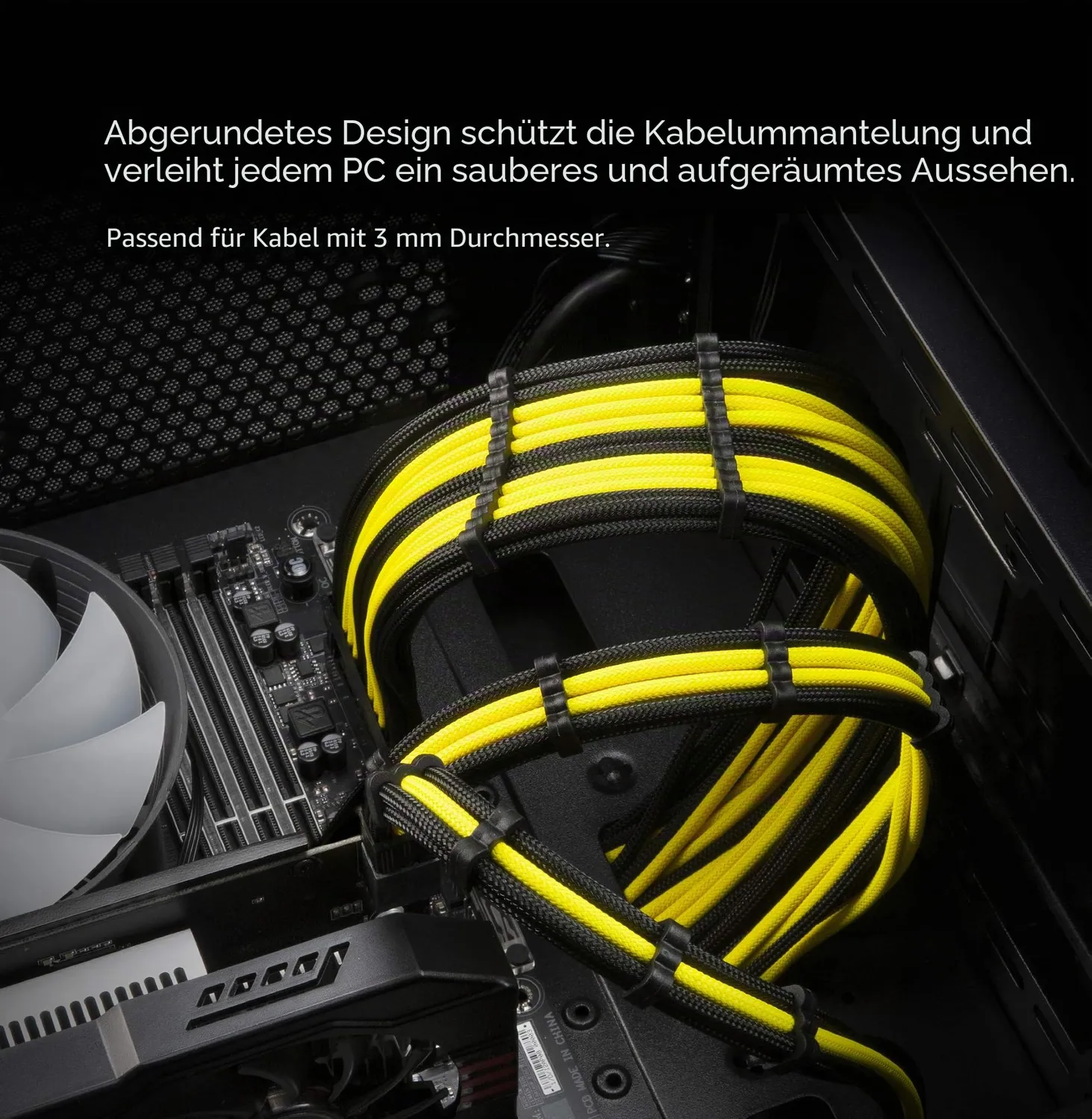 Akasa Kabelkamm Set AK-MX293 Kabelkämme 24 Stück schwarz