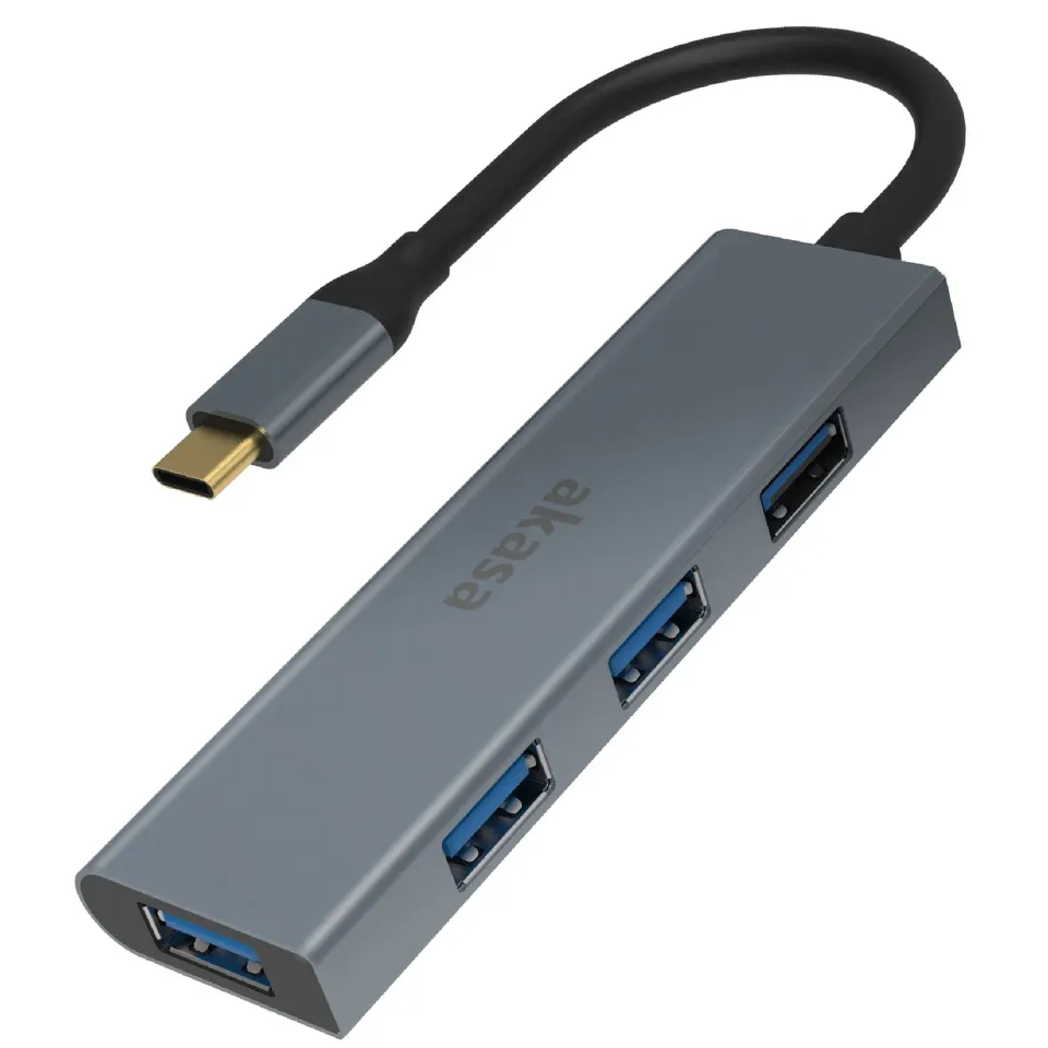Akasa AK-CBCA25-18BK USB-Hub 4-Port 5Gbps