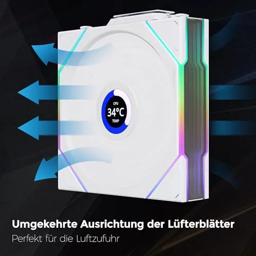 Lian Li UNI FAN TL Wireless LCD 120 3er Pack weiß Reverse