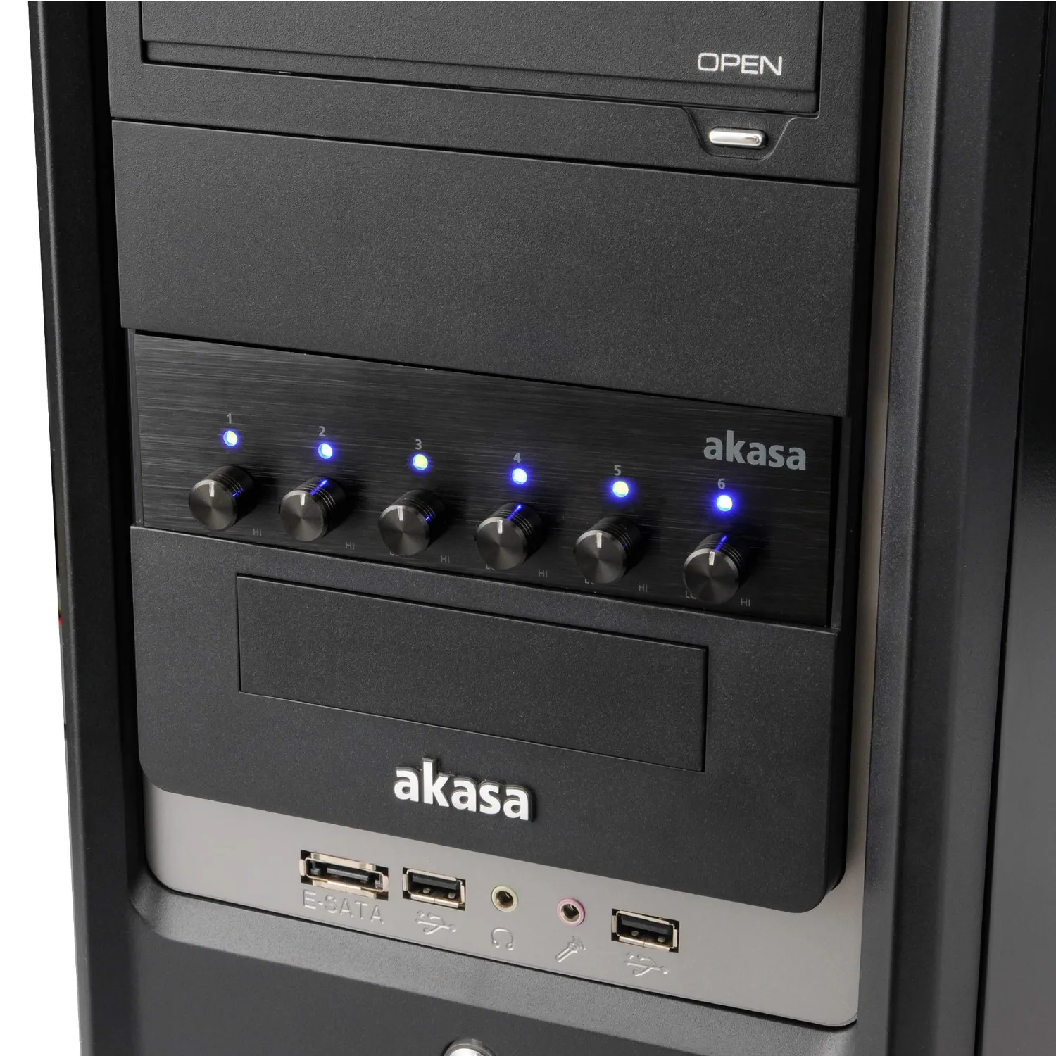 Akasa AK-FC-08BKV2 Lüftersteuerung 5,25 6-Kanal LED