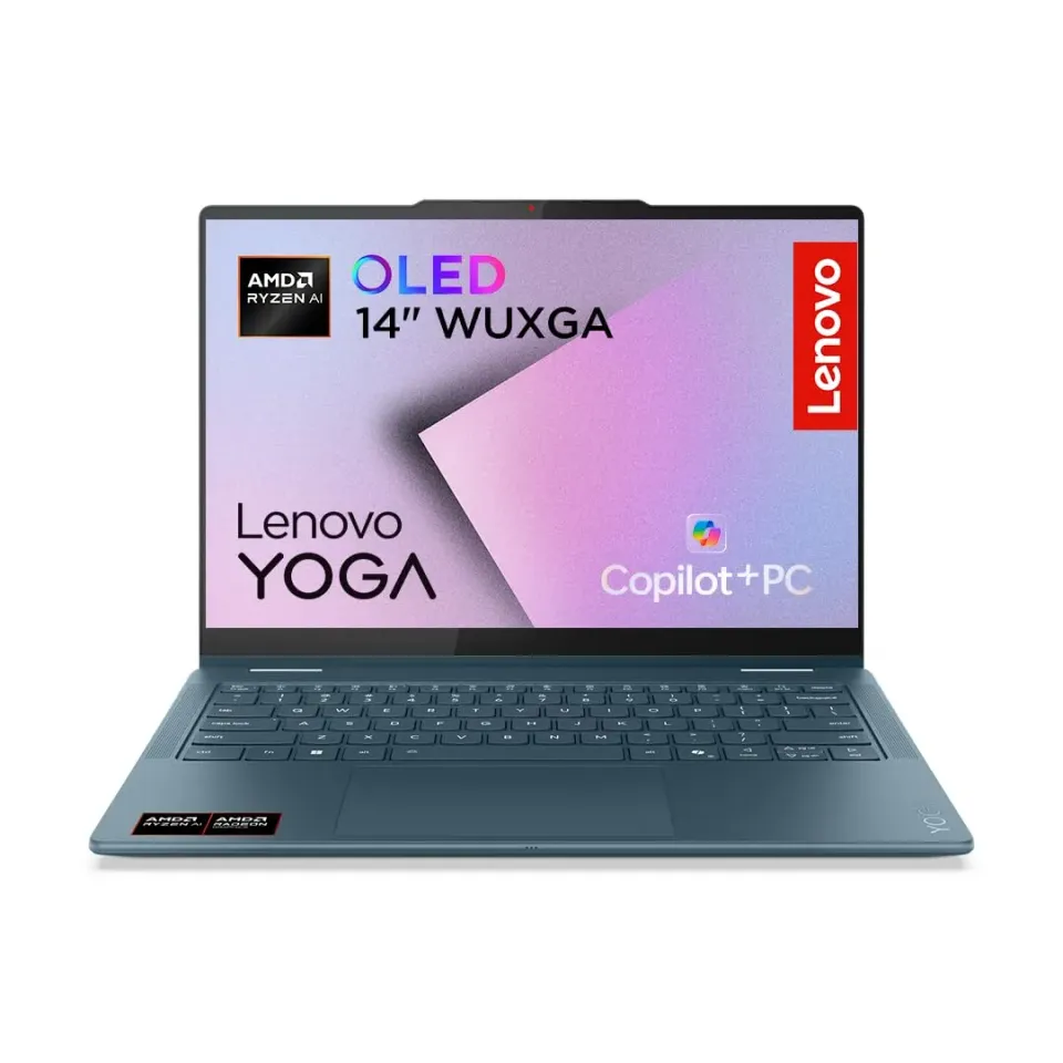 Lenovo Yoga 7 Convertible Laptop 14 OLED Ryzen AI 5 16GB/512GB Teal