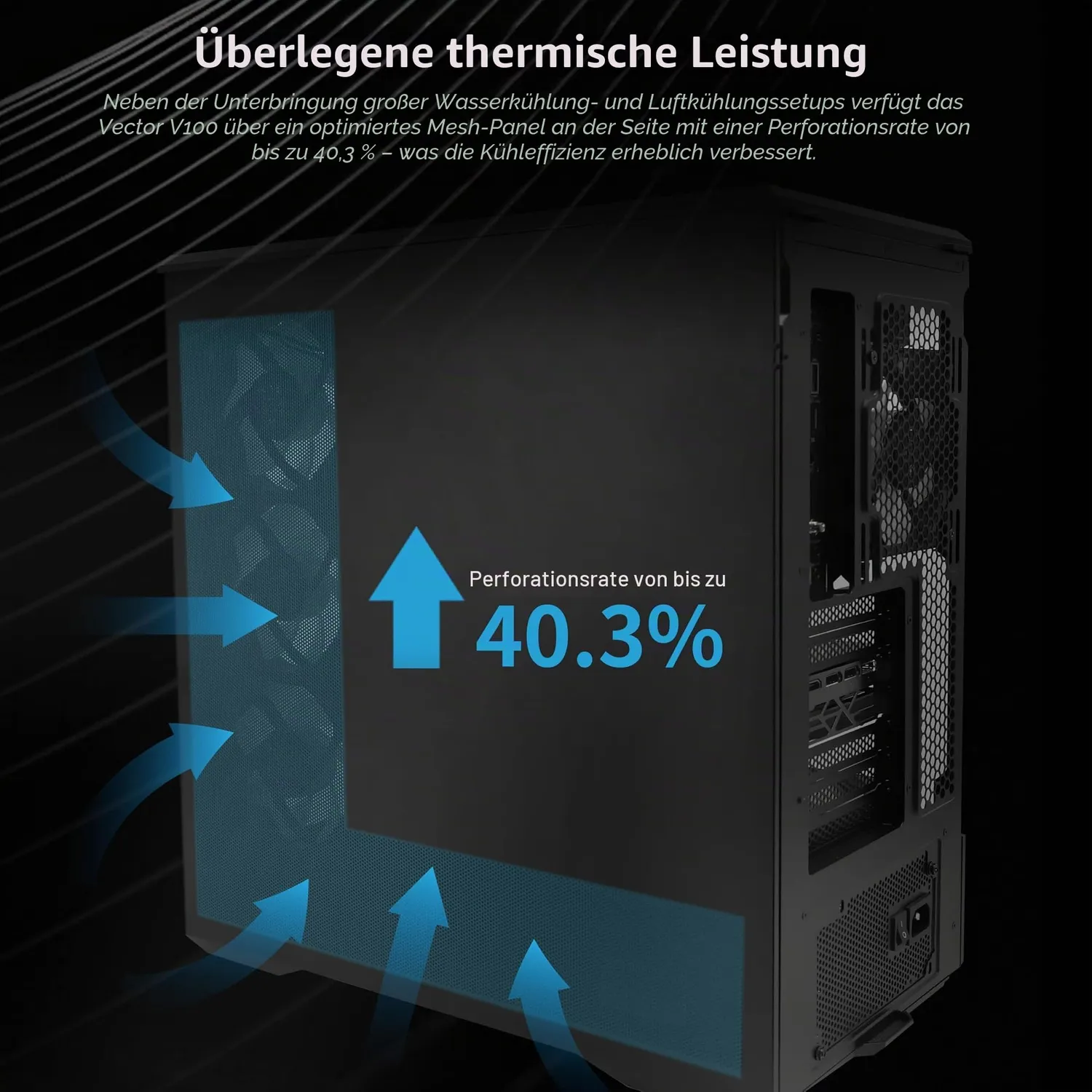 Lian Li V100 PC-Gehäuse schwarz 4x ARGB-Lüfter