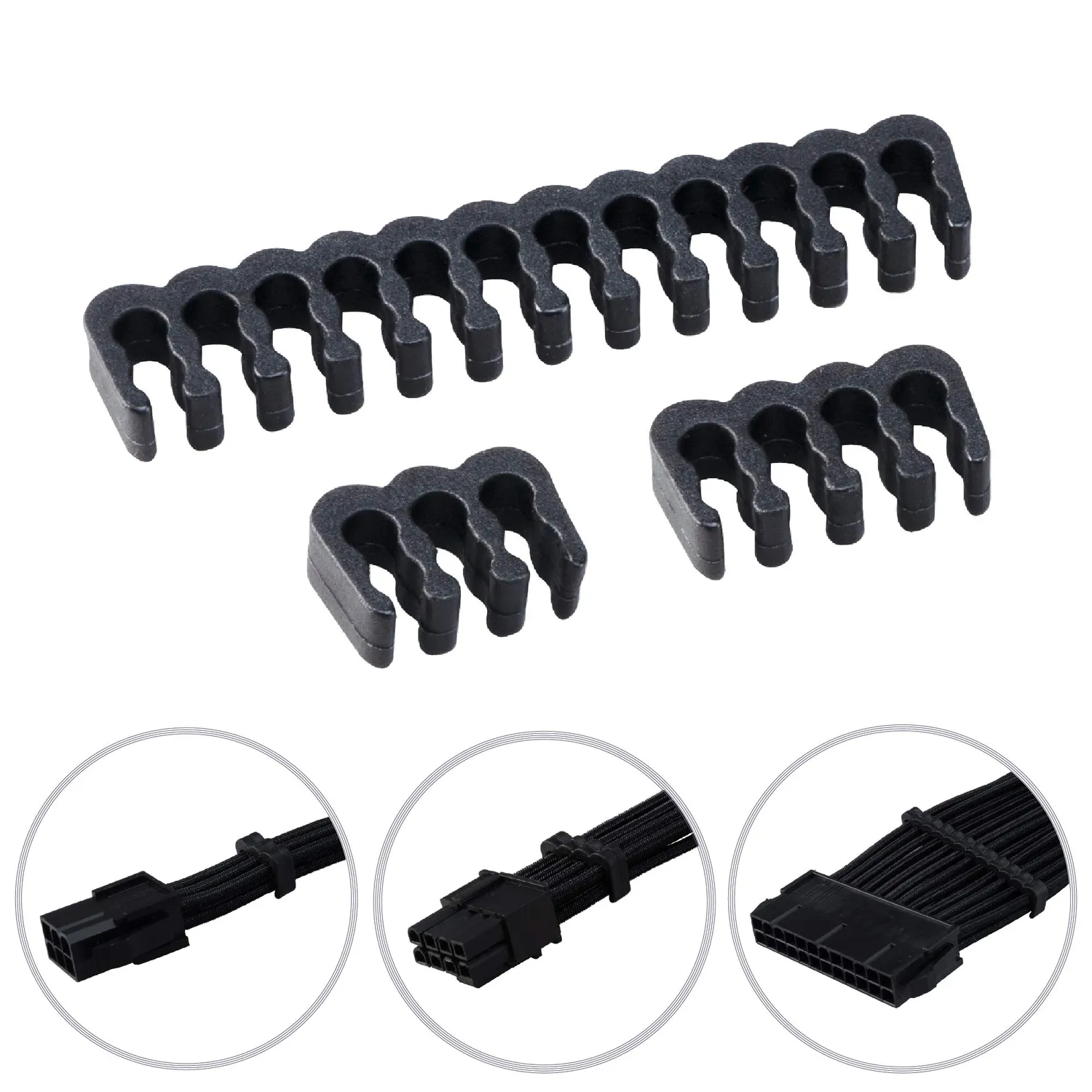 Akasa Kabelkamm Set AK-MX293 Kabelkämme 24 Stück schwarz
