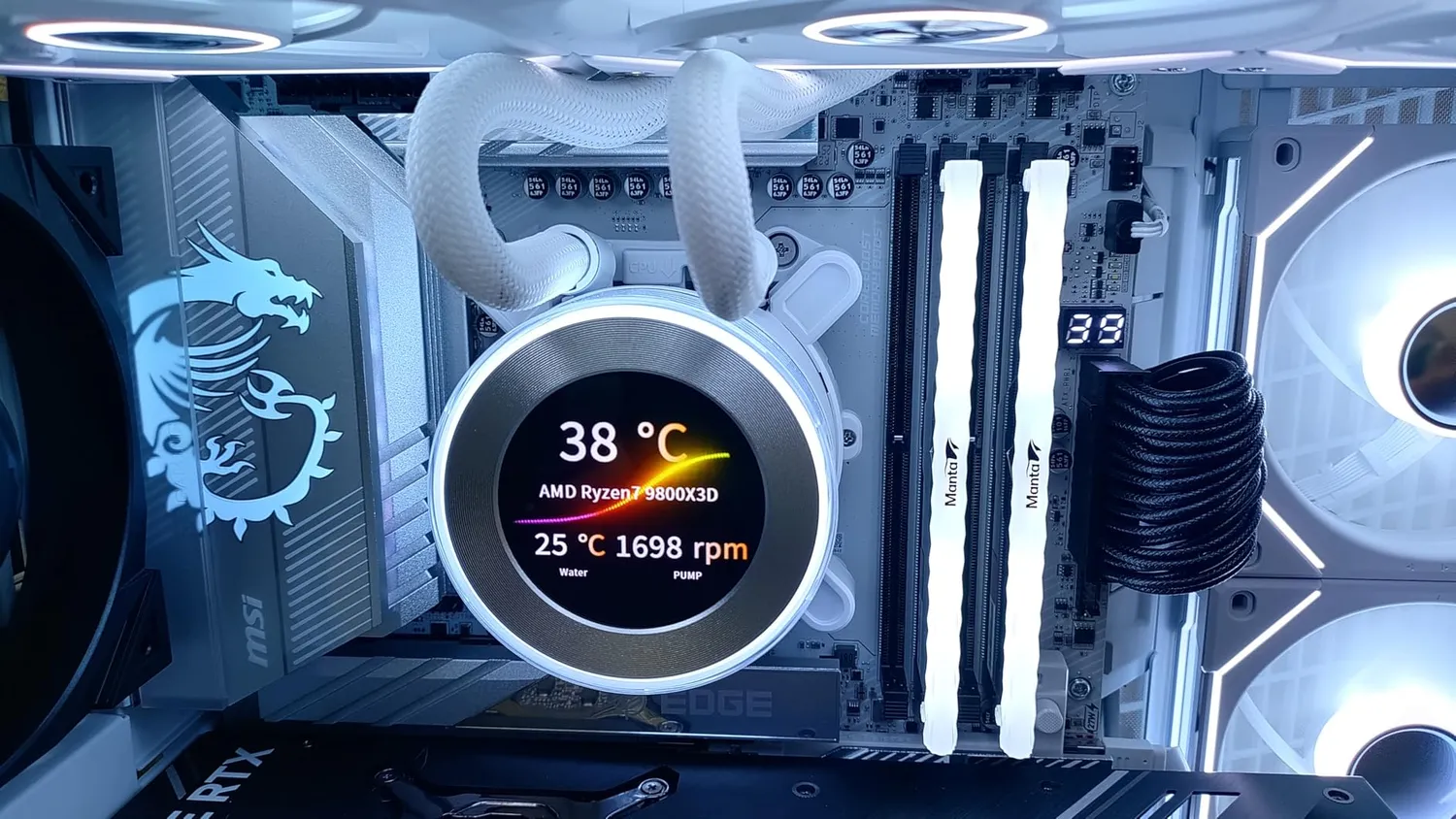 Lian Li HydroShift II LCD-C 360N Wasserkühlung 360 mm weiß LCD