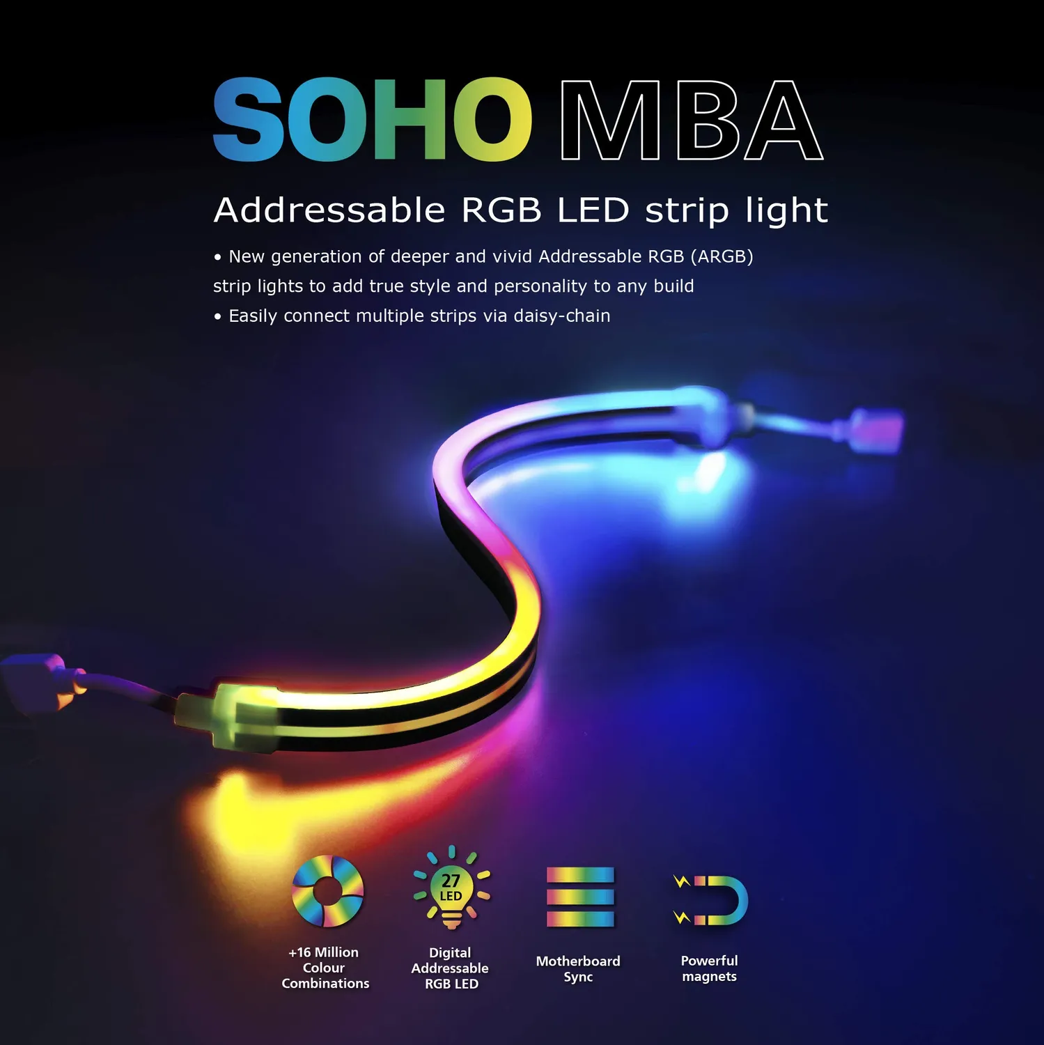 Akasa SOHO MBA AK-LD09-30RB LED-Streifen 300mm