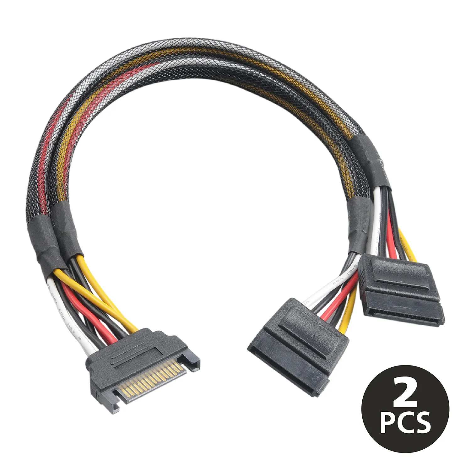 Akasa SATA Stromverteiler 30cm 2 Stück Y-Splitter