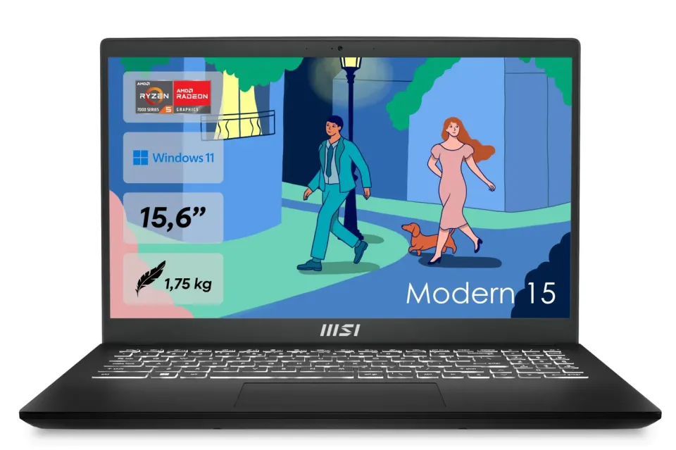 MSI Modern 15 B7M-463 Notebook Ryzen 5 16GB 512GB