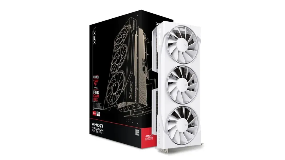 XFX Swift RX 9070 OC White 16GB Grafikkarte Triple Fan weiß
