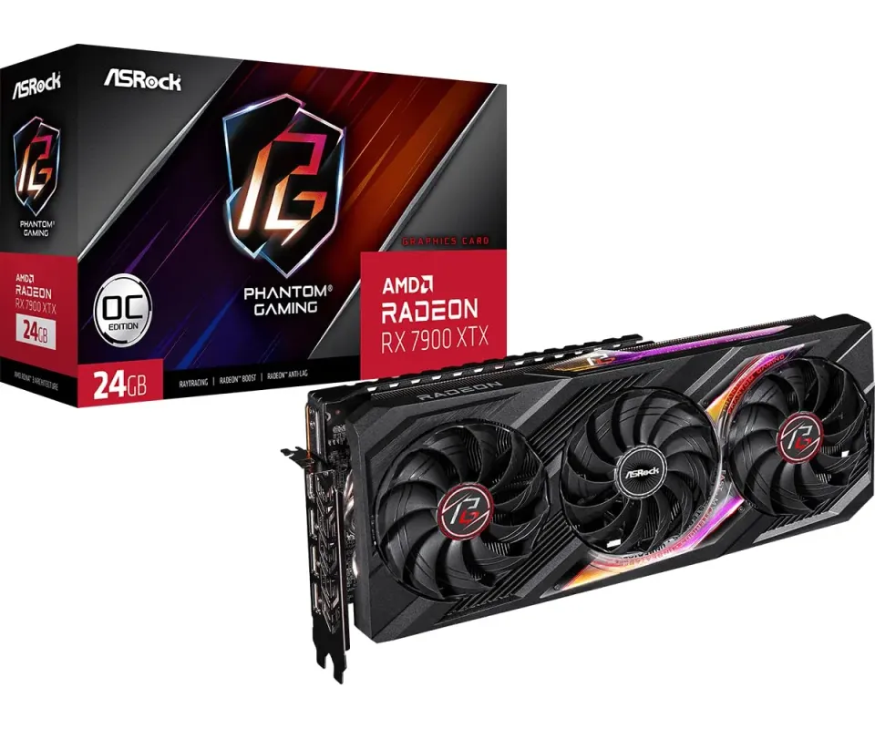 ASRock Phantom RX 7900 XTX Grafikkarte 24GB GDDR6