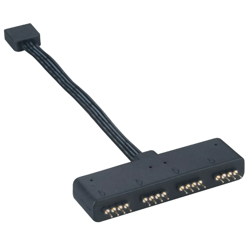 Akasa AK-CBLD02-10BK Lüfter-Hub Schwarz PWM-Verteiler