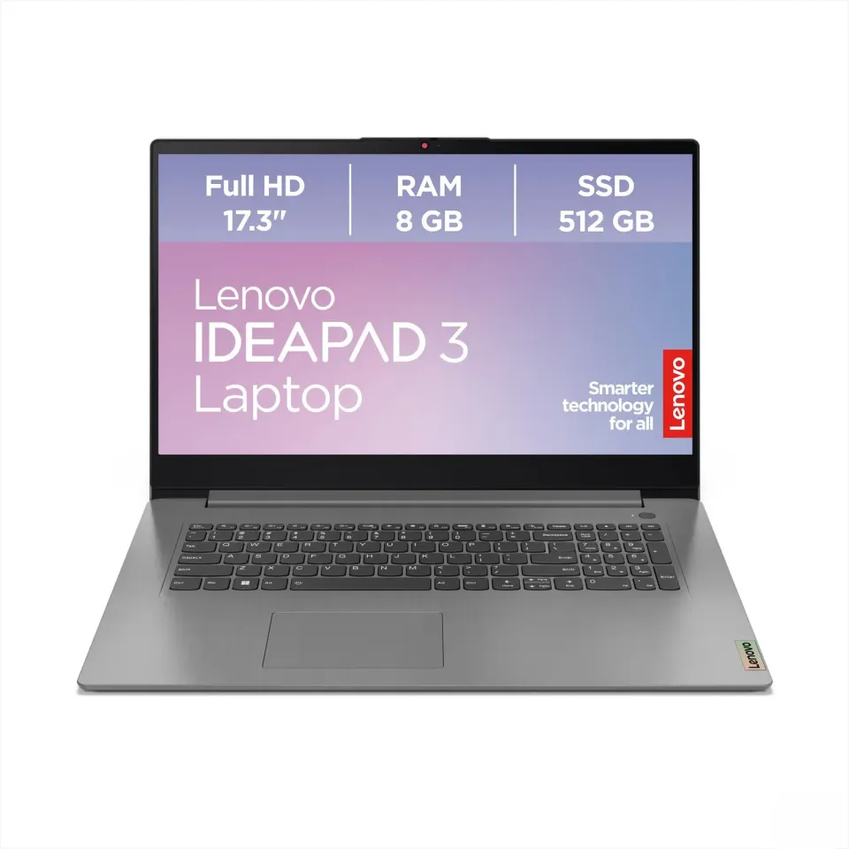 Lenovo IdeaPad 3 Laptop 17,3 Full-HD Ryzen 5 8GB/512GB Grau