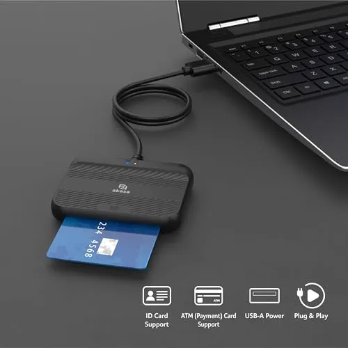 Akasa AK-CR-14BK Kartenleser USB-A Smartcard schwarz