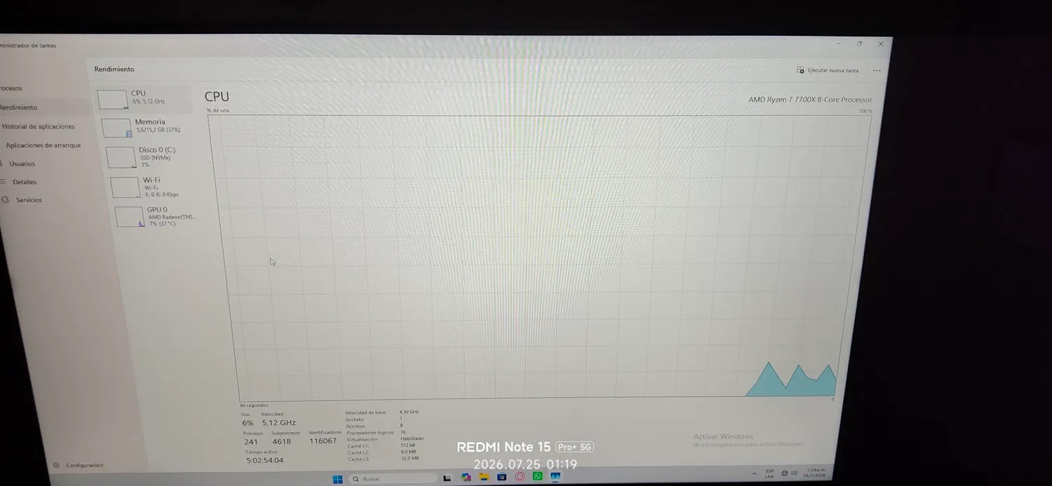 AMD Ryzen 7 7700X Prozessor AM5 8 Kerne 5,4GHz