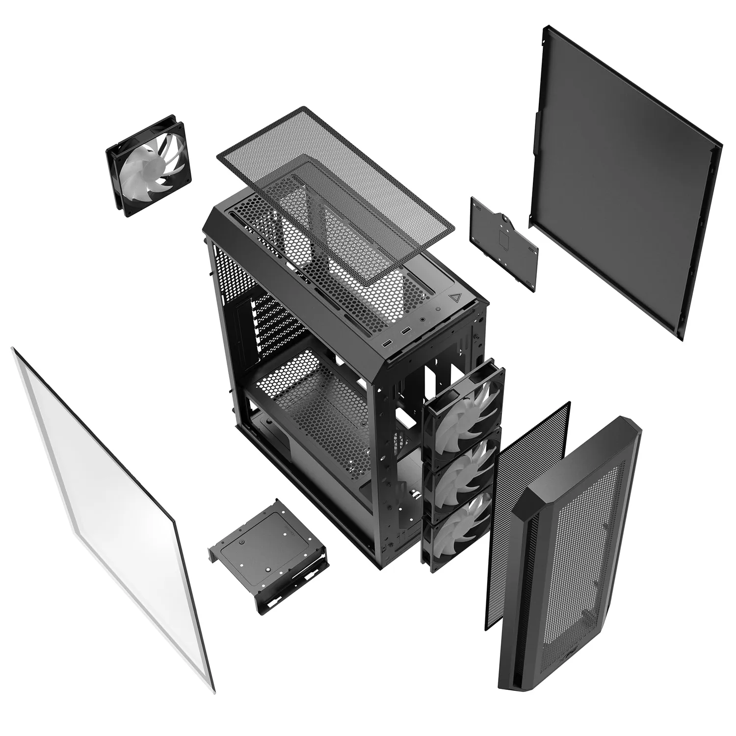XPG Valor Air Plus PC-Gehäuse ATX schwarz 4x ARGB Lüfter