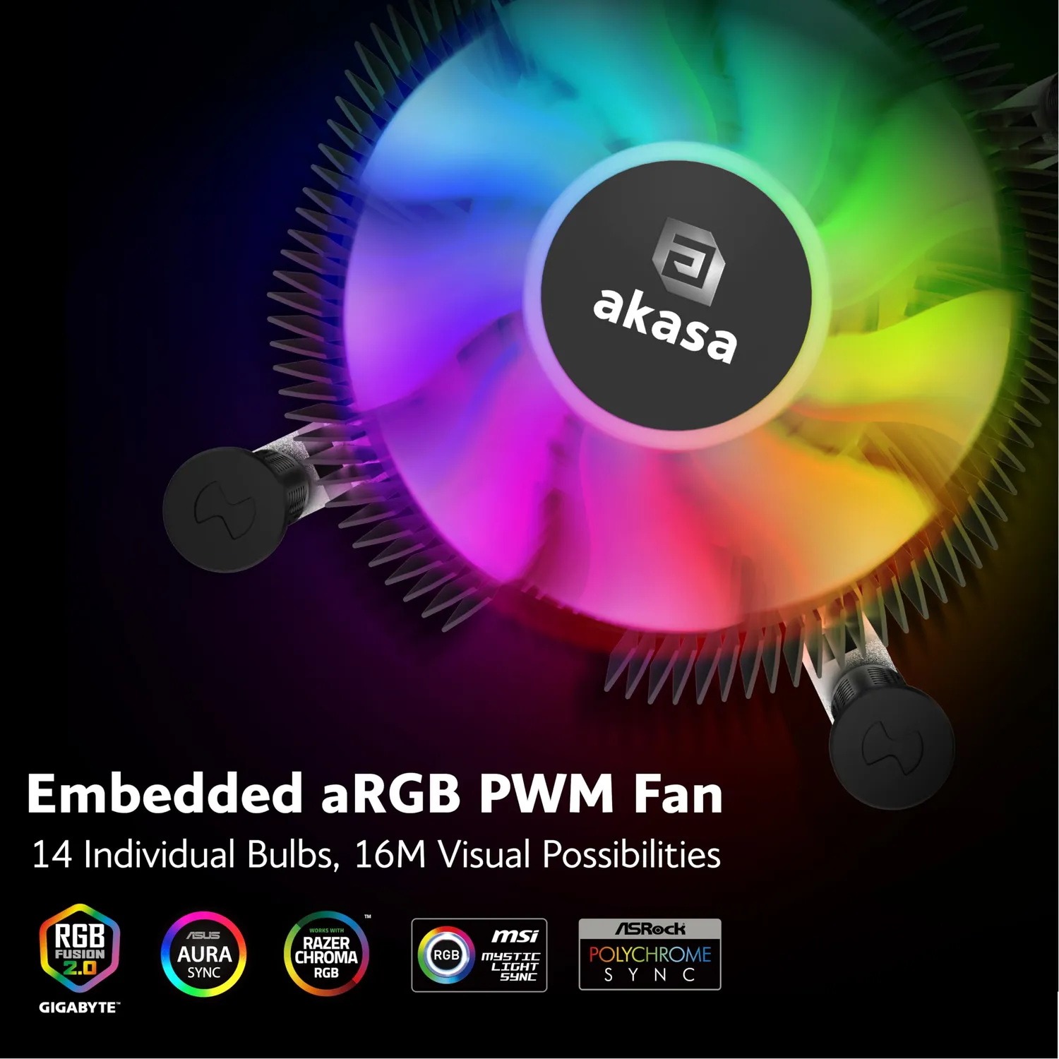 Akasa Vegas Chroma iLG AK-CC6615BP01 CPU-Kühler