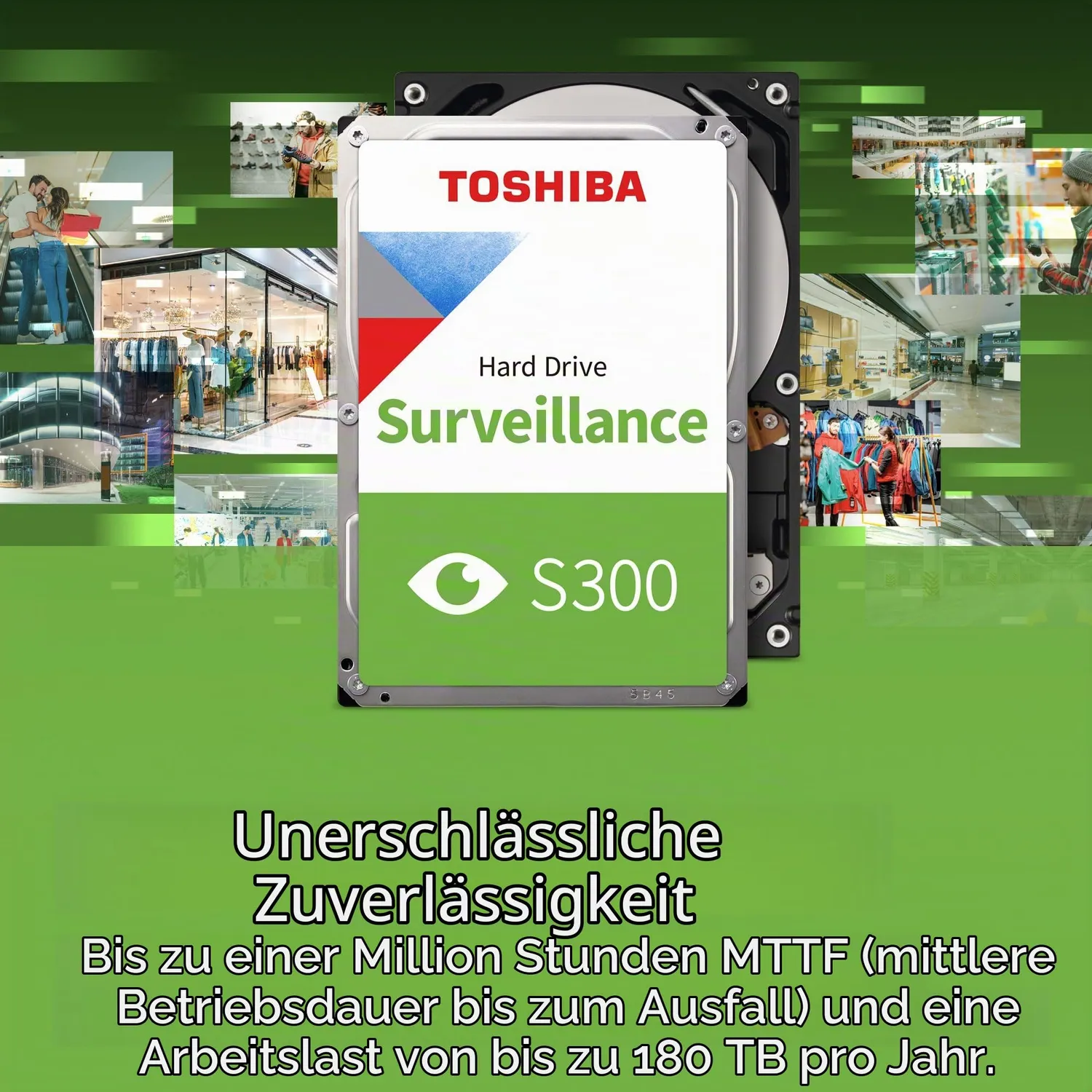 Toshiba S300 HDWT720UZSVA Festplatte 4TB Überwachung 5400rpm