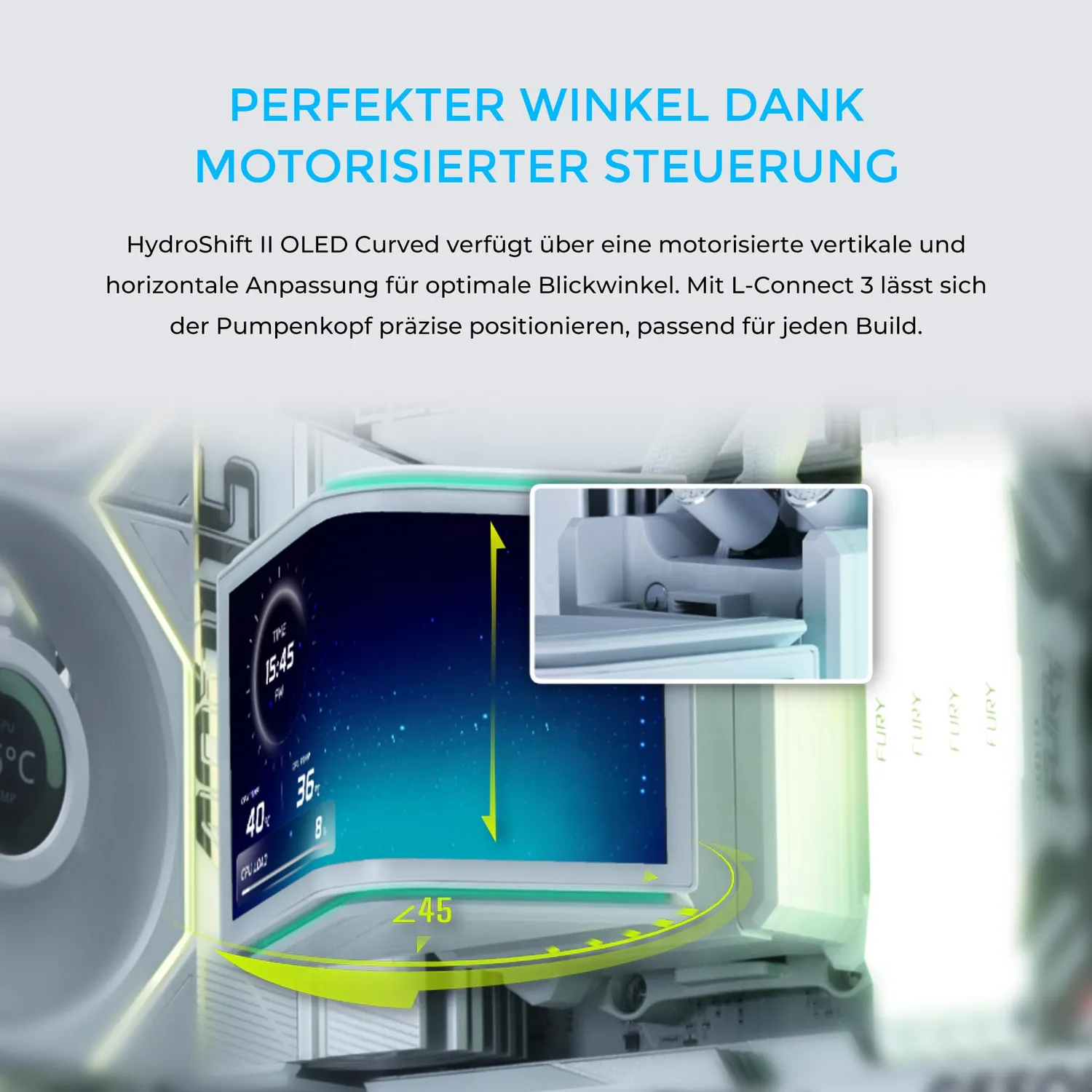 Lian Li HydroShift II OLED Curved 360 AIO weiß TL FLEX