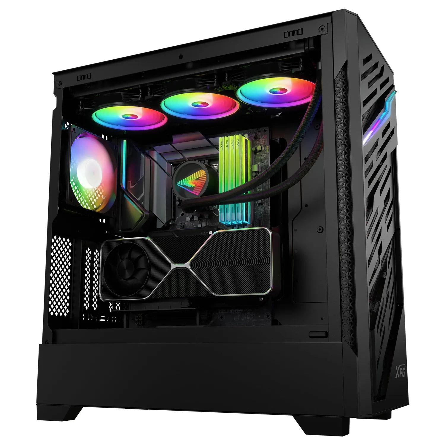 XPG Starker Air BTF Mid-Tower Gehäuse schwarz 4x ARGB 360mm
