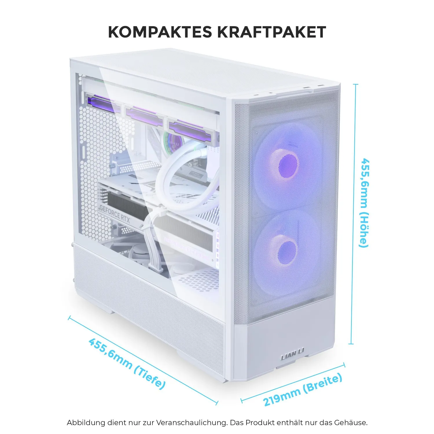 Lian Li LANCOOL 207 Midi-Tower PC-Gehause Weiss 4 Lufter