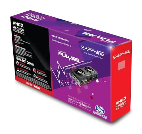 Sapphire Pulse RX 9070 Grafikkarte 16GB Dual HDMI DP