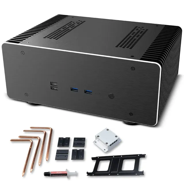 Akasa Maxwell Pro Plus A-ITX48-M2B Mini-ITX Gehäuse lüfterlos