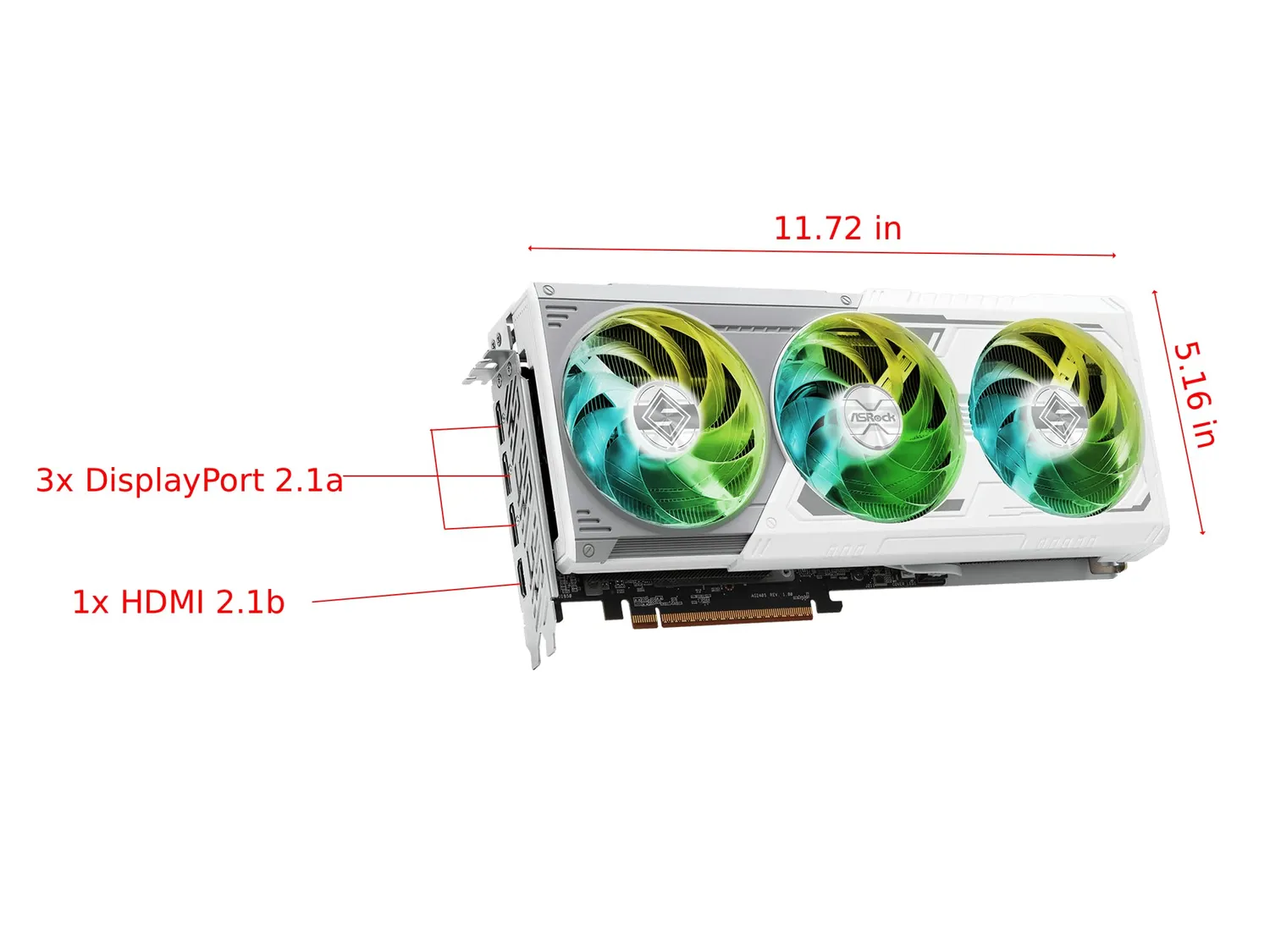 ASRock RX 9070 XT SL Grafikkarte 16GB GDDR6 3 Lüfter