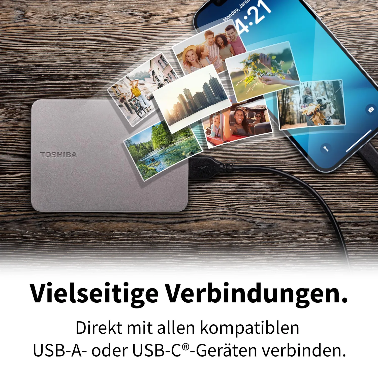 Toshiba Canvio Flex externe HDD 4TB silber USB 3.2