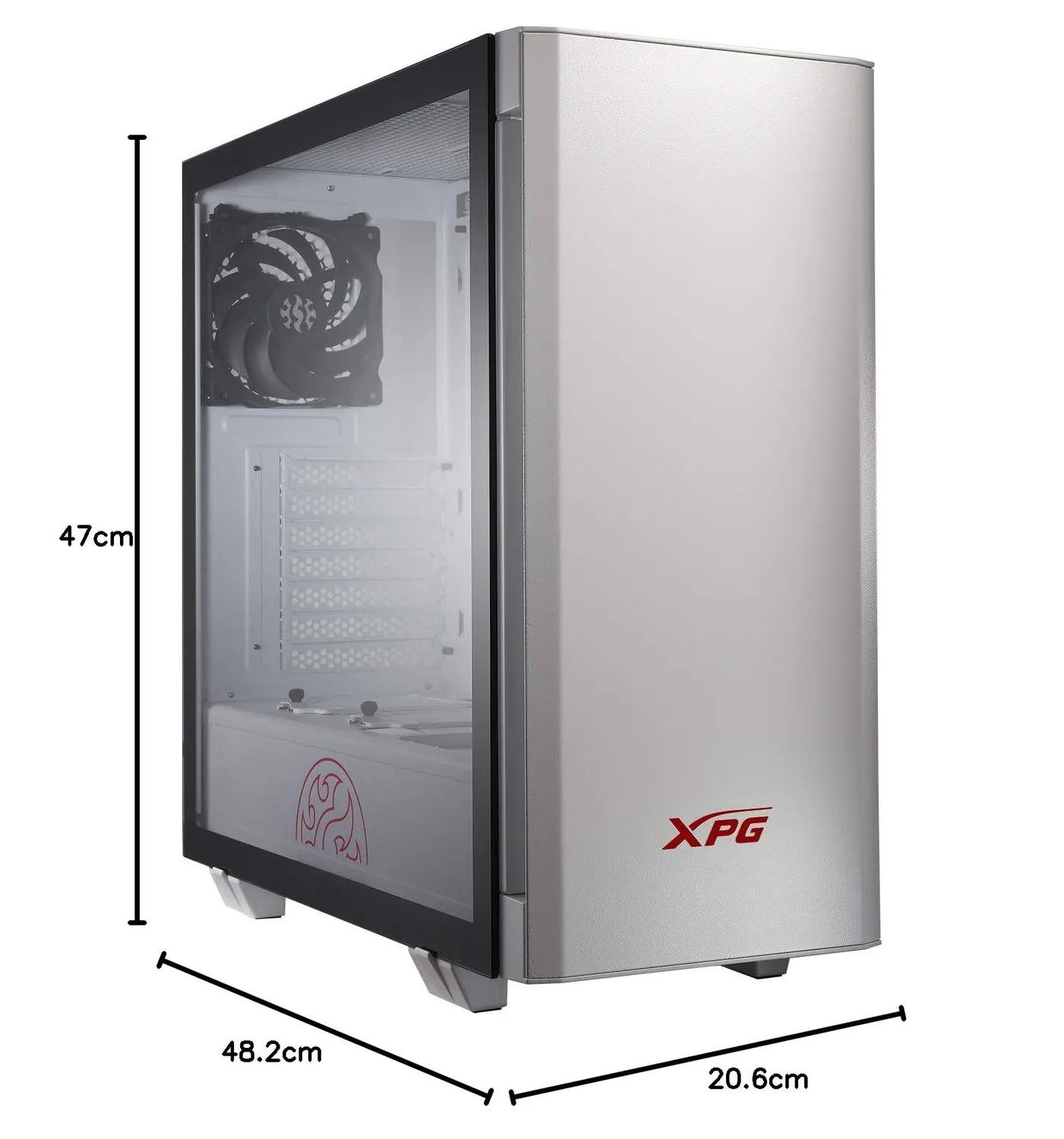 XPG Invader INVADER-WHCWW Gaming-Gehause Weiss RGB