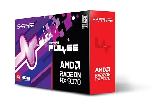 Sapphire Pulse RX 9070 Grafikkarte 16GB Dual HDMI DP