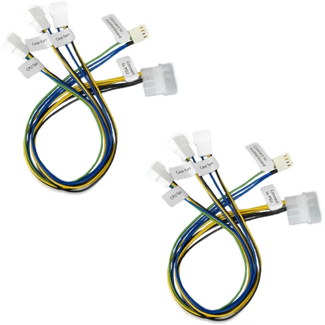 Akasa PWM-Splitter AK-CB002-KT02 Lüfterkabel 3-fach 2er-Pack