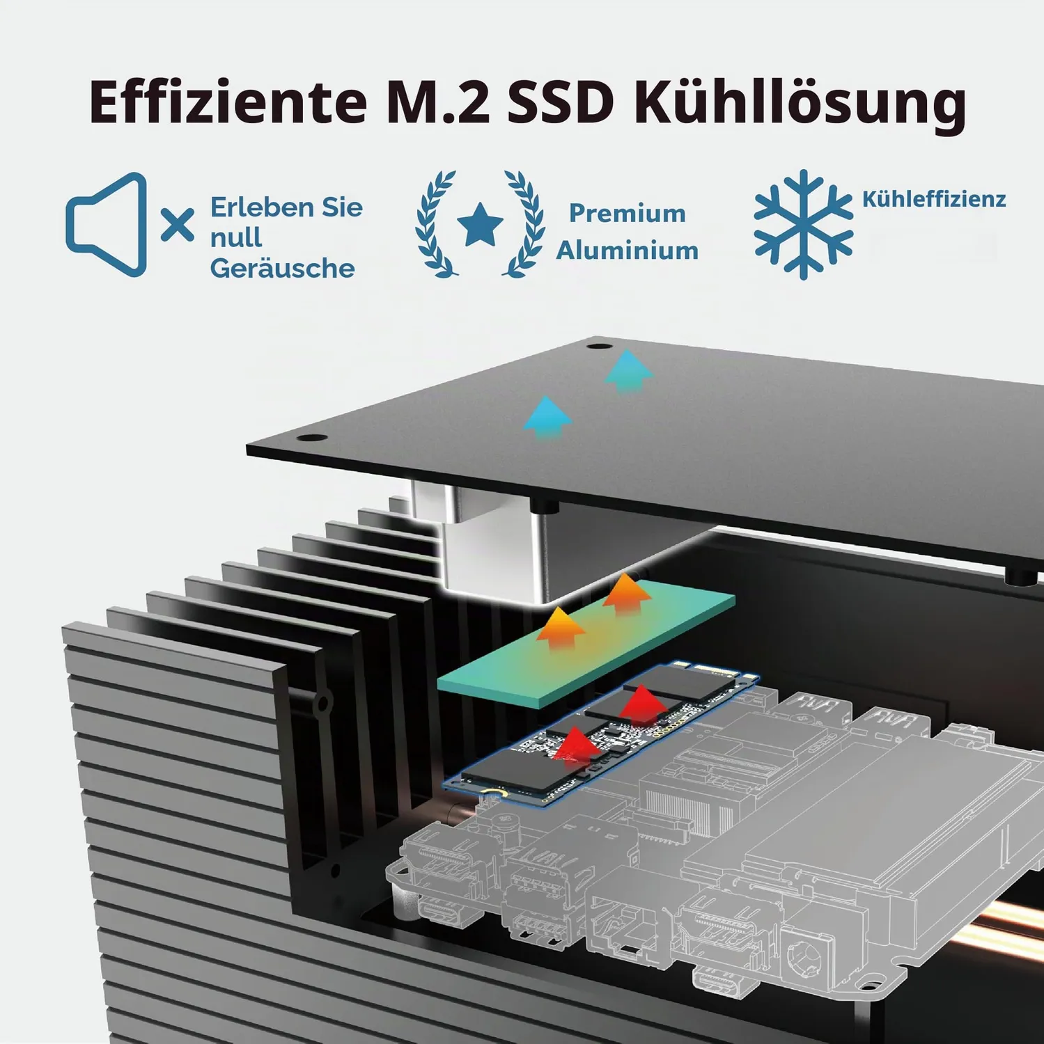 Akasa Turing RC Pro A-NUC101-M1B NUC-Gehäuse