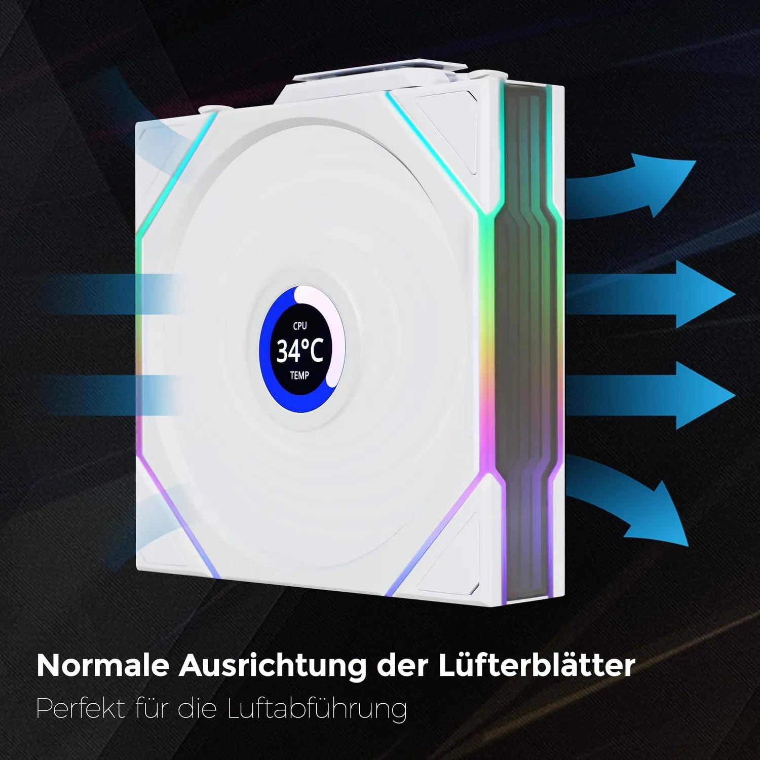 Lian Li UNI FAN TL LCD Wireless Lüfter weiß 120mm 3er