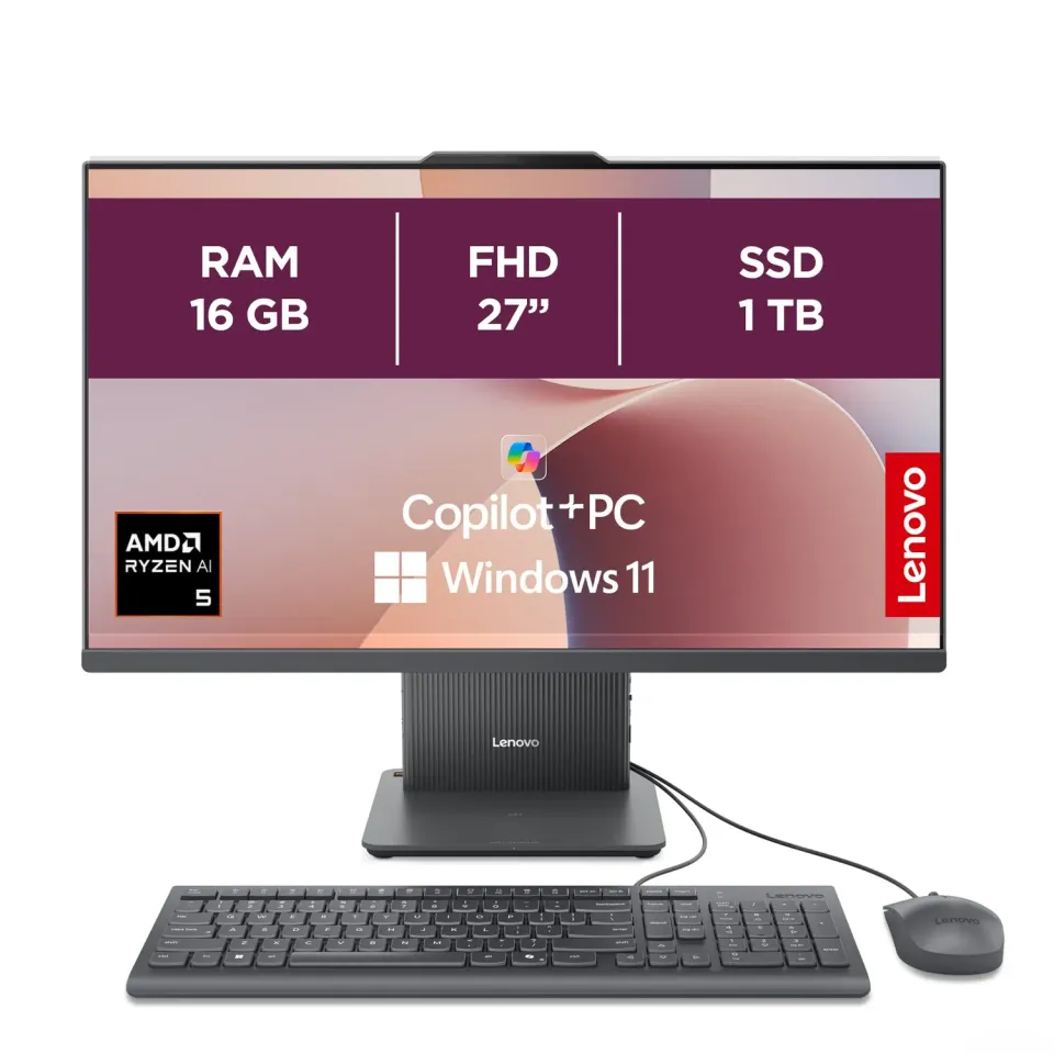 Lenovo IdeaCentre All-in-One 27" FHD Ryzen AI 5 16GB 1TB