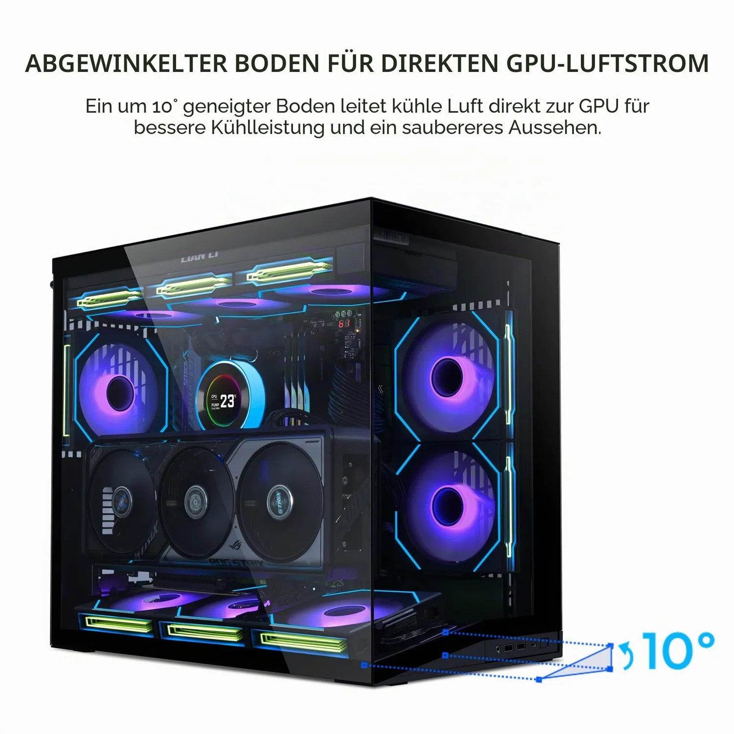 Lian Li O11D Mini V2 PC Gehäuse schwarz ohne Lüfter
