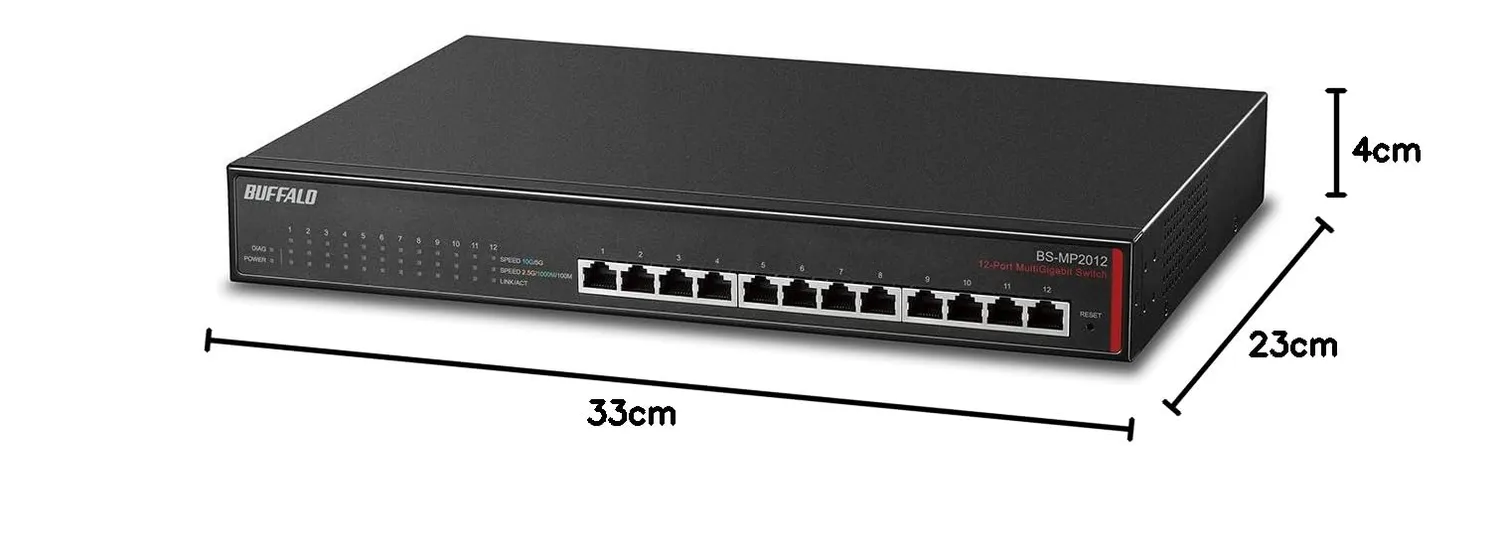 Buffalo BS-MP2012-EU Switch 12-Port 10G Multi-Gigabit