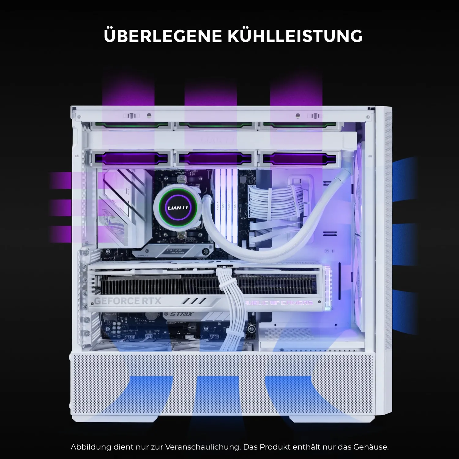 Lian Li LANCOOL 207 Midi-Tower PC-Gehause Weiss 4 Lufter