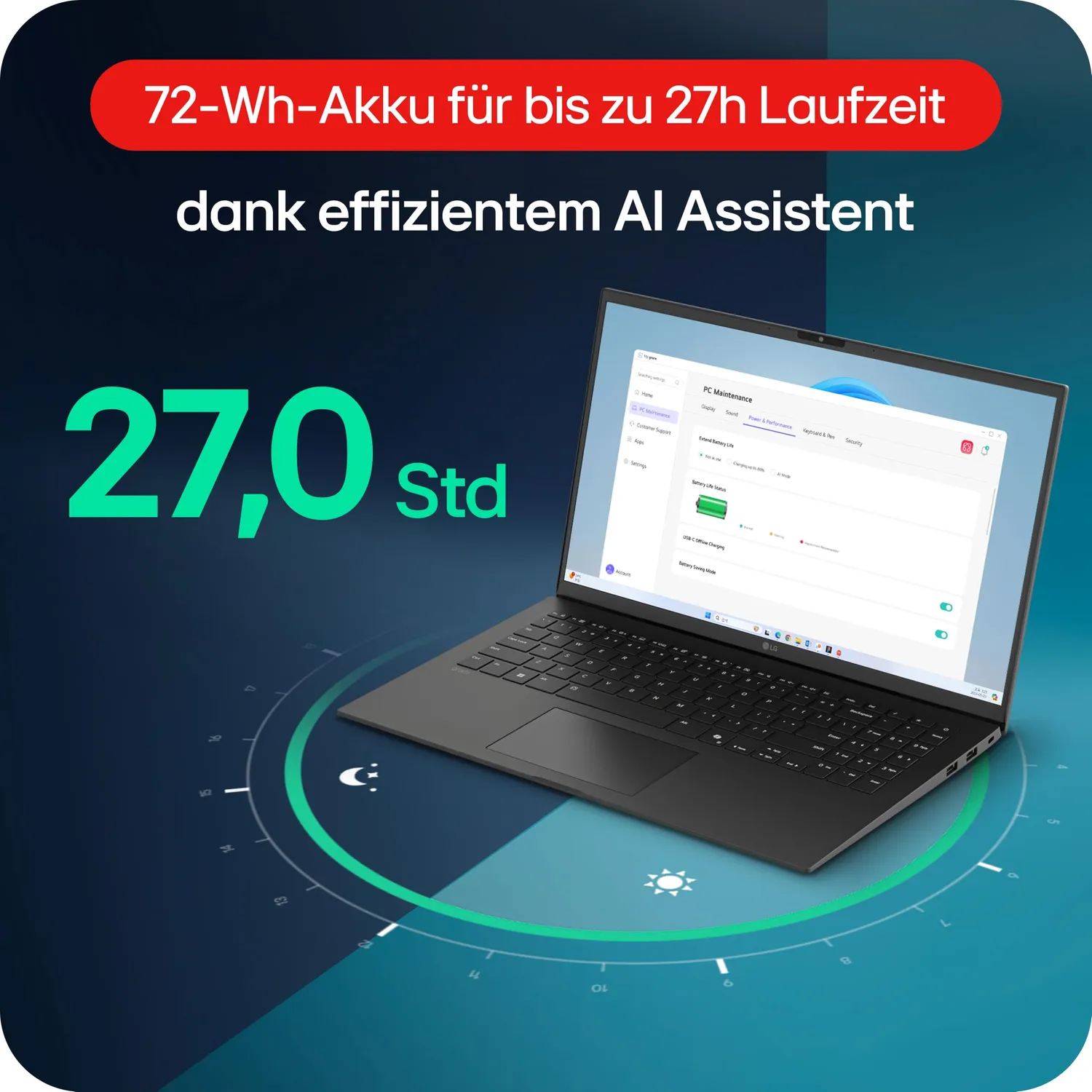 LG gram 15 15Z80T-G.AU75G Notebook 16GB 512GB Schwarz
