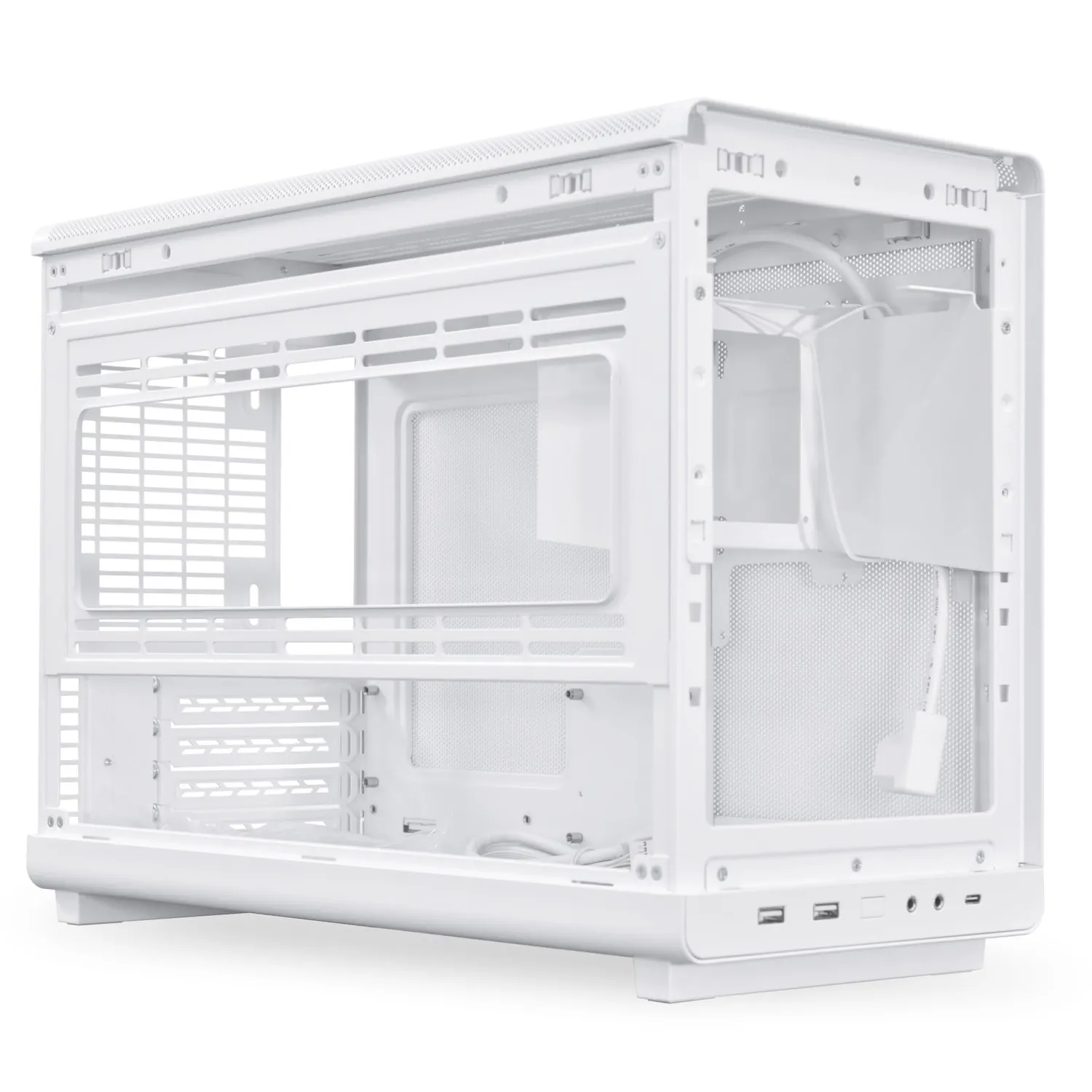 Lian Li DAN A3-mATX Wood PC-Gehäuse Buche Weiß Glas