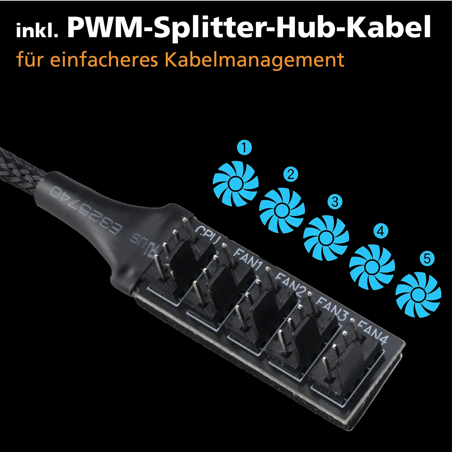 Akasa Soho AR AK-FN108-KT03 Gehäuselüfter 120mm Schwarz 3er