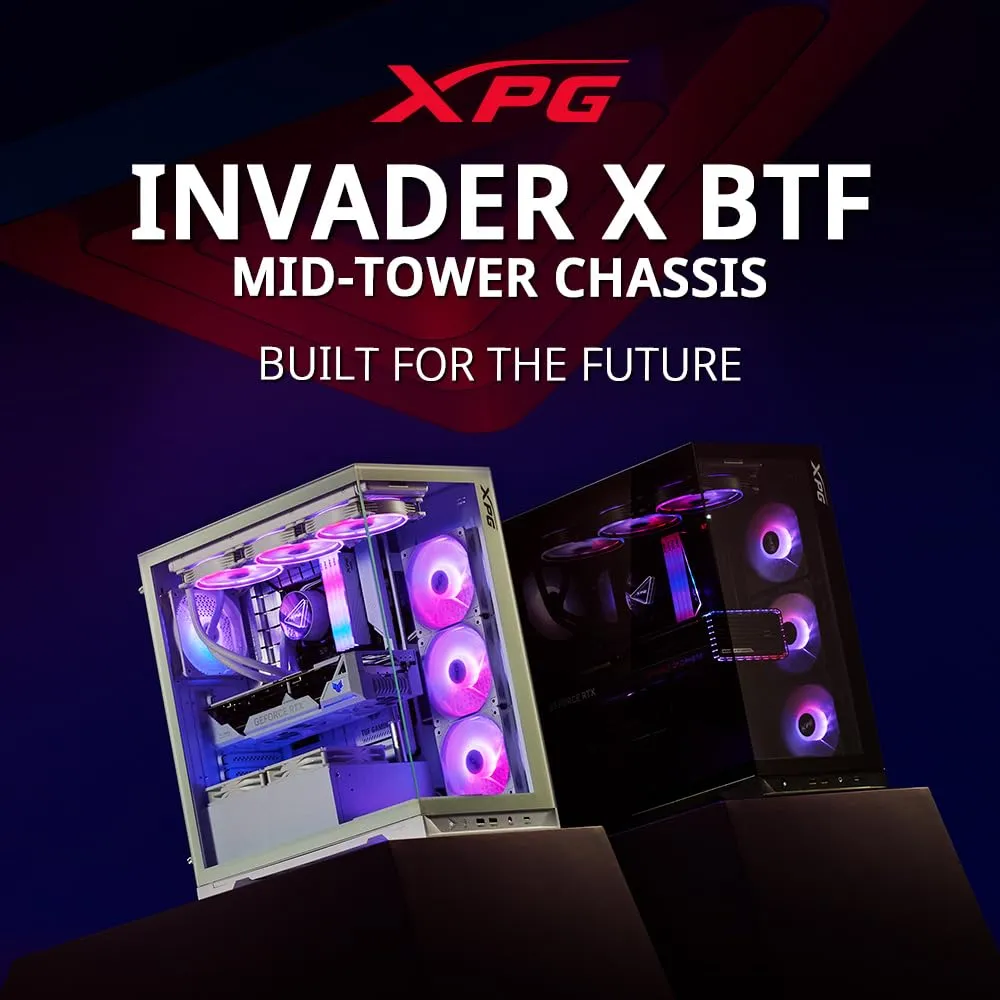 XPG Invader X BTF Midi-Tower Gehäuse Schwarz ARGB