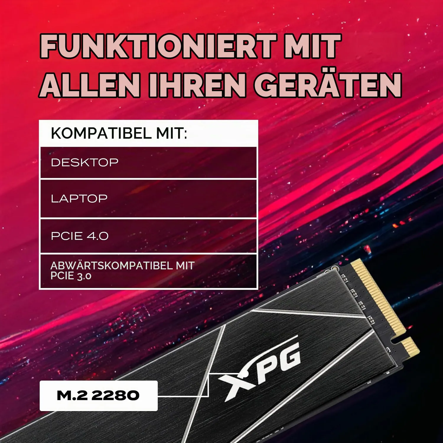XPG Gammix S70 Blade 4TB M.2 SSD PCIe Gen4 für PS5