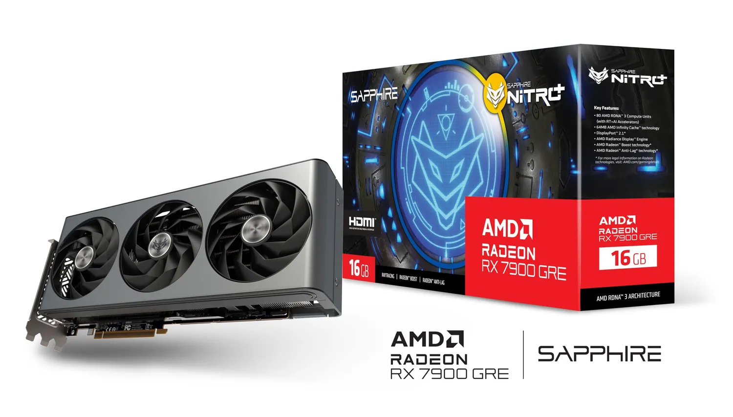 Sapphire Nitro+ RX 7900 GRE Grafikkarte 16GB OC