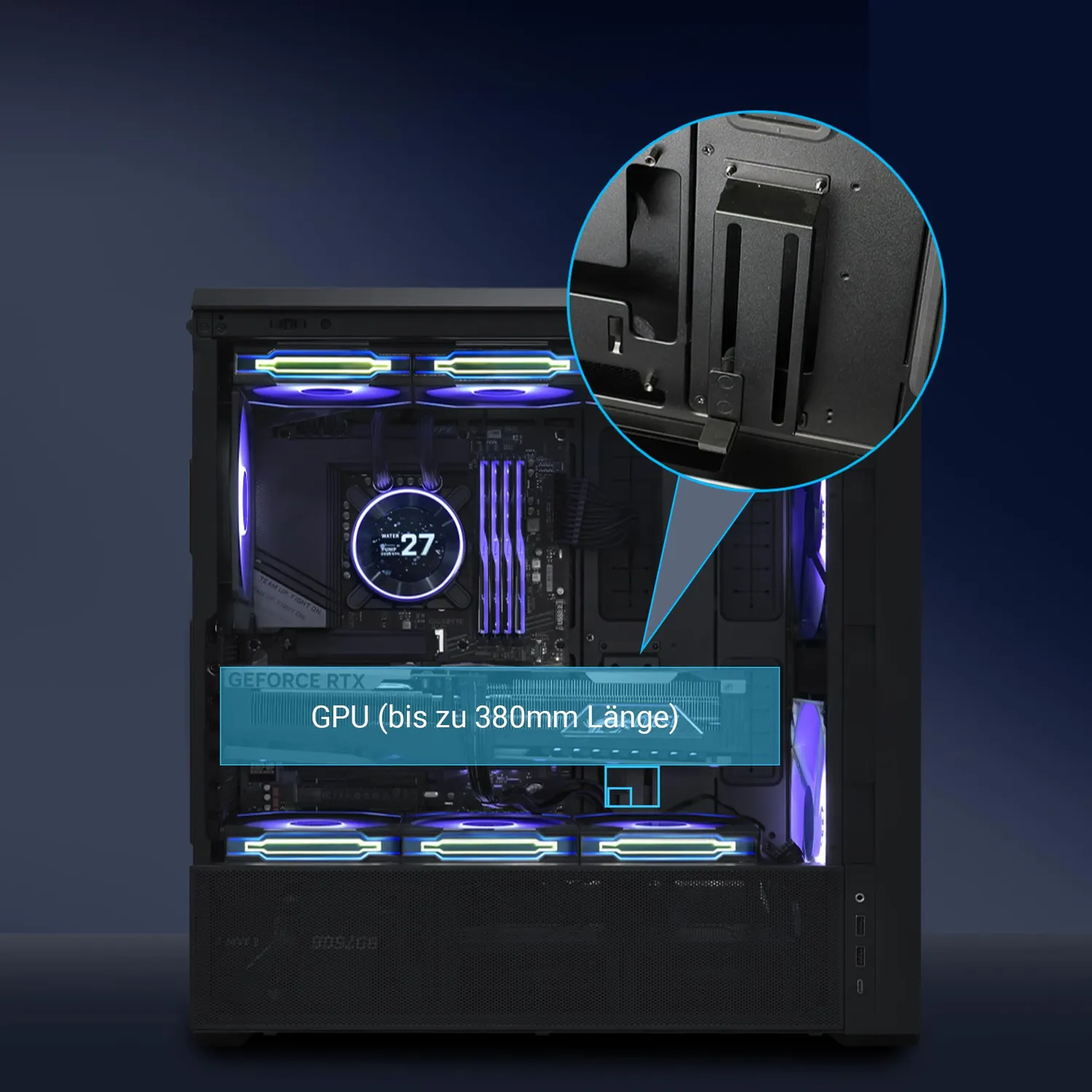 Lian Li LANCOOL 217 INF Midi-Tower Gehäuse schwarz