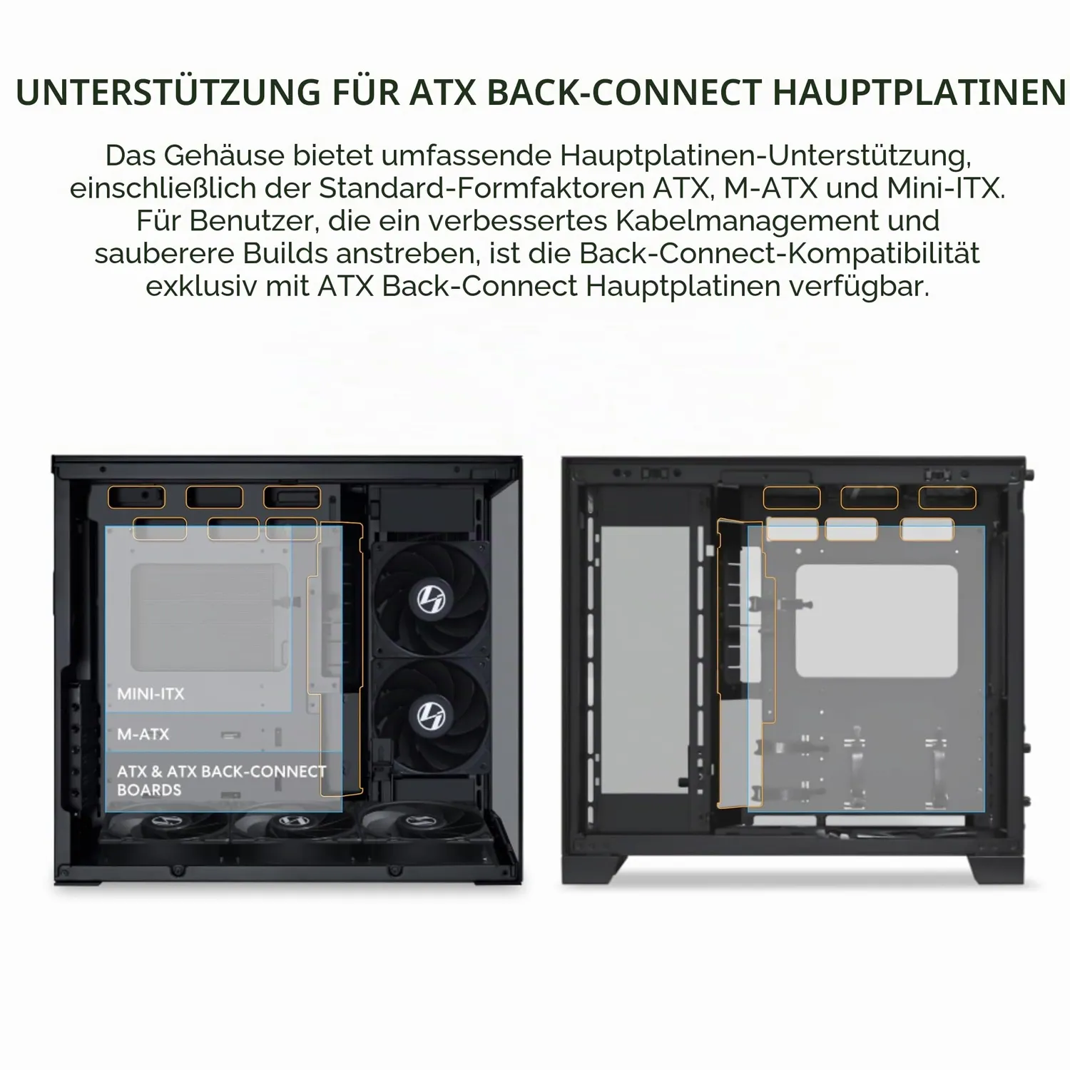 Lian Li O11D Mini V2 PC Gehäuse schwarz ohne Lüfter