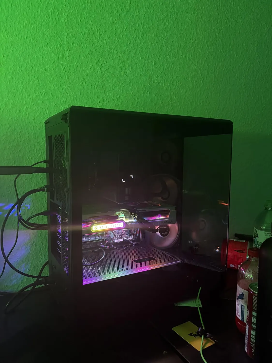 Lian Li Vector V100 PC-Gehäuse ATX Glas weiß 4 Lüfter