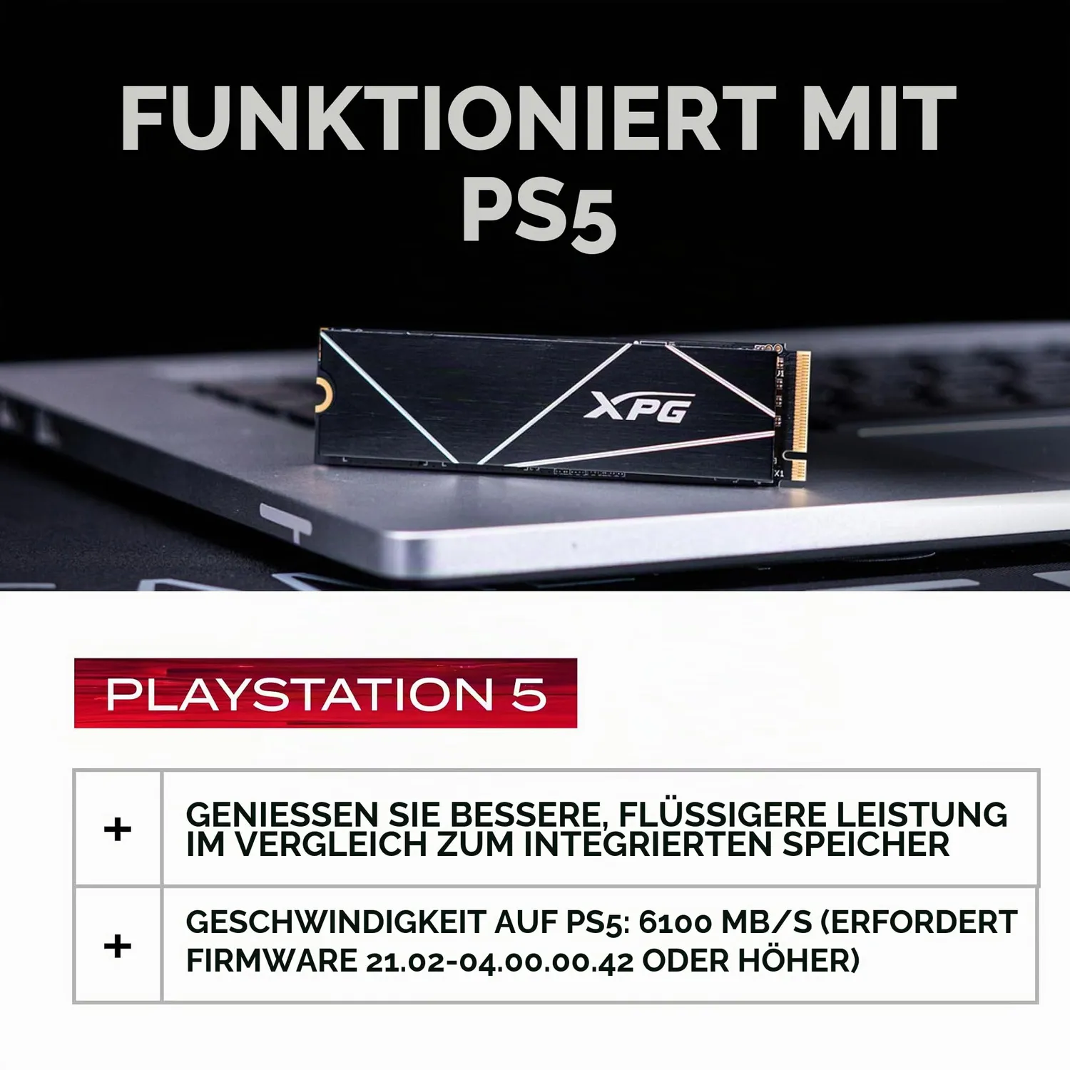 XPG Gammix S70 Blade 4TB M.2 SSD PCIe Gen4 für PS5